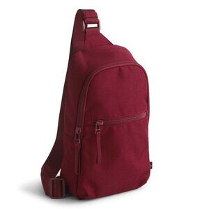 Vera Bradley Outlet Lighten Up Essential Sling Backpack in Pomegranate/NWT